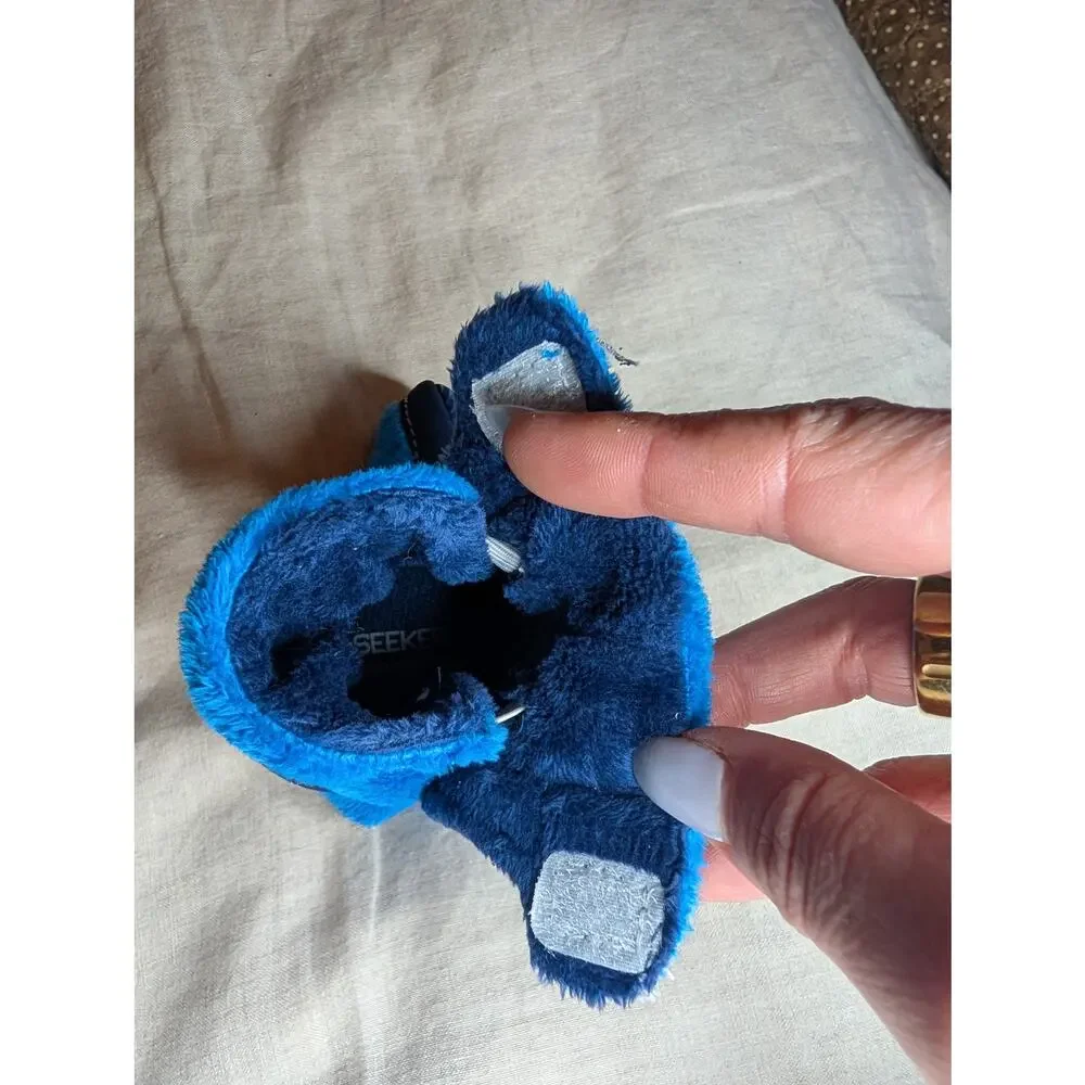 The North Face Baby Booties Blue Grippy Sole Size 2 Outdoor Comfy Warm Cozy